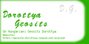 dorottya geosits business card